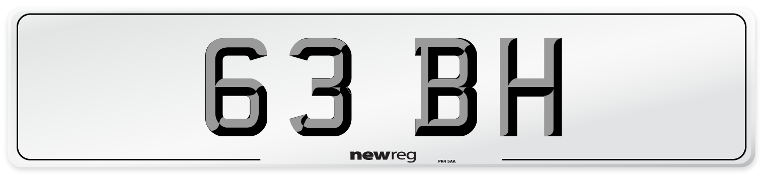 63 BH Number Plate from New Reg